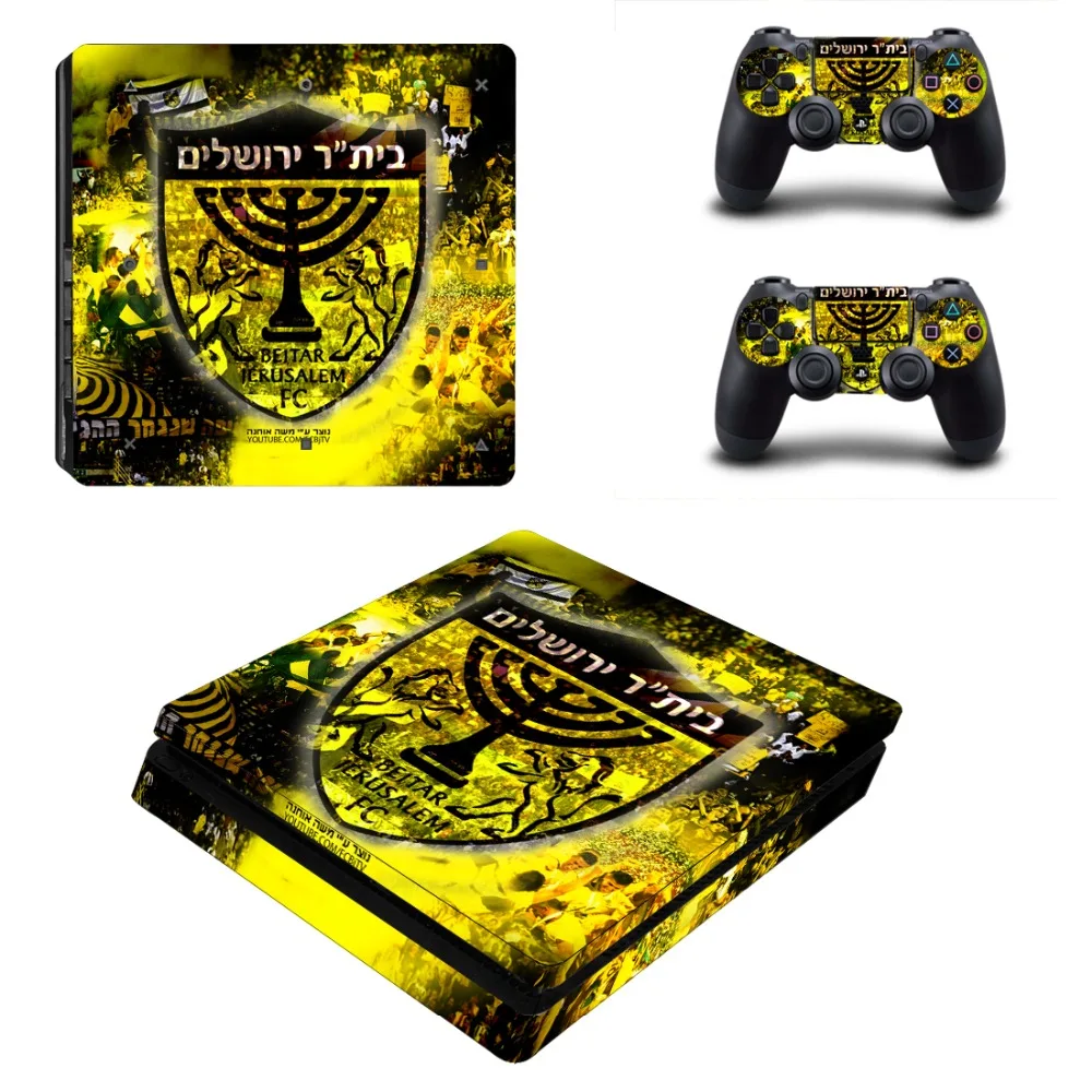 Beitar Jerusalem Football PS4 Slim Skin Sticker Decal For Sony PlayStation 4 Console and Controller PS4 Slim Skin Sticker Vinyl