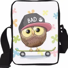 1 шт., милая сумка в виде животного, женская сумка в виде совы Obliqu, маленькая холщовая женская сумка, сумка-мессенджер для девочек, сумка через плечо на молнии