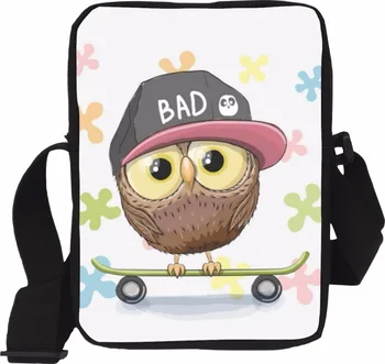 

1PC Cute Animal Bag Ladies Owl Obliqu Satchel Bags Small Canvas Women Handbag Girls Messenger Bag Cross body With Zipper