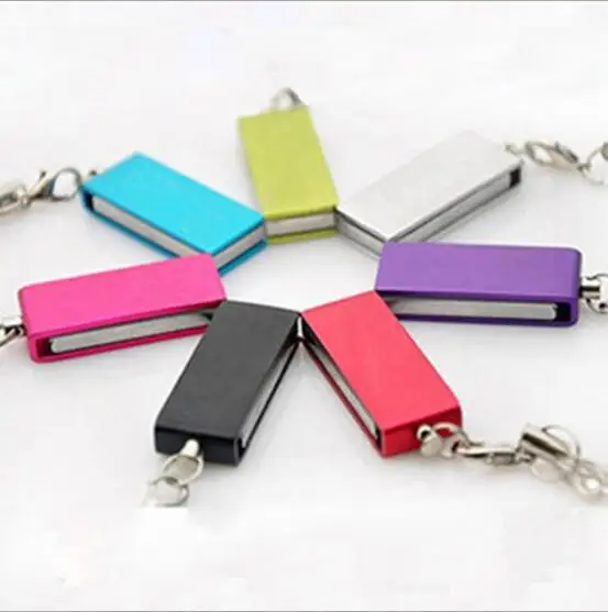 Бесплатный логотип! 100 шт./лот вращающийся мини U диск 1 Гб 2 ГБ 4 8 16 32 USB флешка