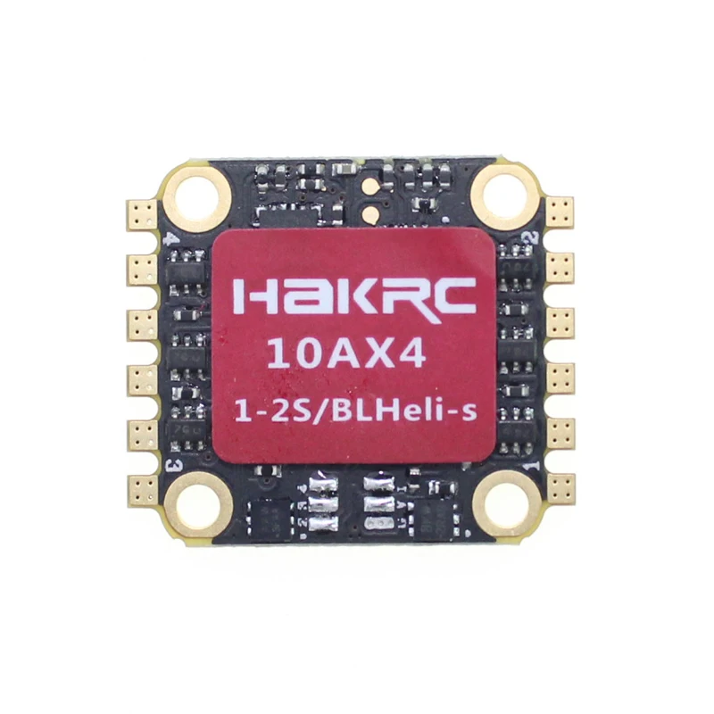 

HAKRC 2S 10A 4 In 1 1-2S BLHeli_S/Dshot 600 ESC Electronic Speed Controller 16*16mm for 90mm RC Racing Drone