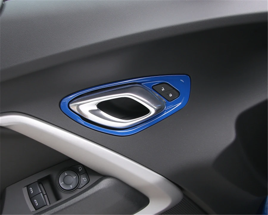 Yimaautotrims авто аксессуар внутренняя дверная ручка Чаша формовочный комплект отделка 2 шт. подходит для Chevrolet Camaro- ABS разноцветный