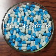 10000 шт./упак.) лучшие продажи крышки и тела разделены 4# синий/белый капсулы, пустые капсулы, желатиновые капсулы