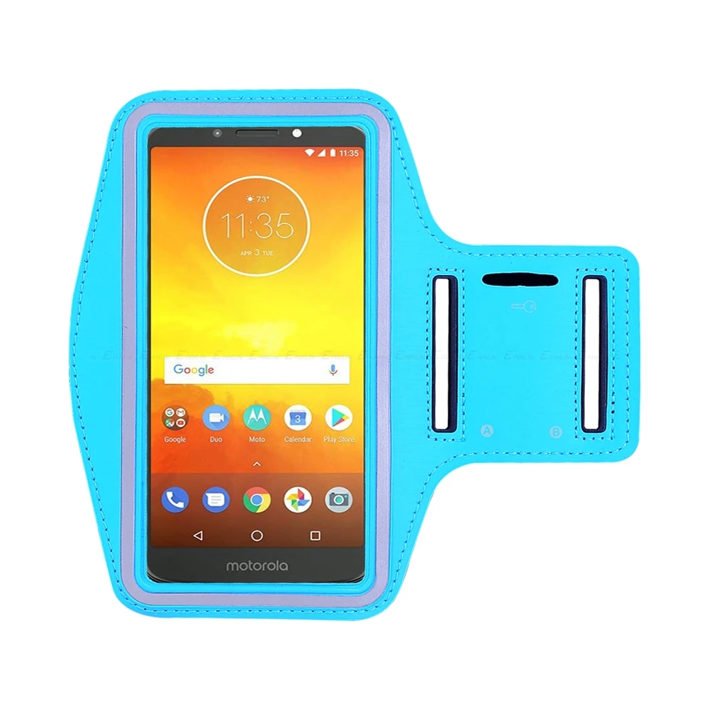 Sky blue Спортивный Чехол для бега и велоспорта, сумка для телефона Motorola Moto E6 E6s E5 E4 E3 power M C Plus X4 X Play Force, Стильный чехол на руку - Color: Sky blue