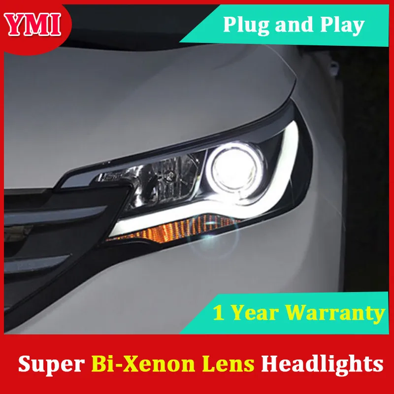 YMI Car Styling For Honda CR V CRV headlights 2012 2014 head lamp LED