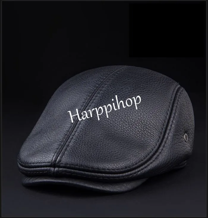 Дизайн, мужская шапка из натуральной кожи, фирменная Кепка Newsboy/берет/таксистка/шляпа для гольфа, зимние теплые шапки с ушками