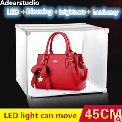 

mini light box protatble studio photography led equipment table top lightweight tent kit 45cm*35cm*35cm light CD50