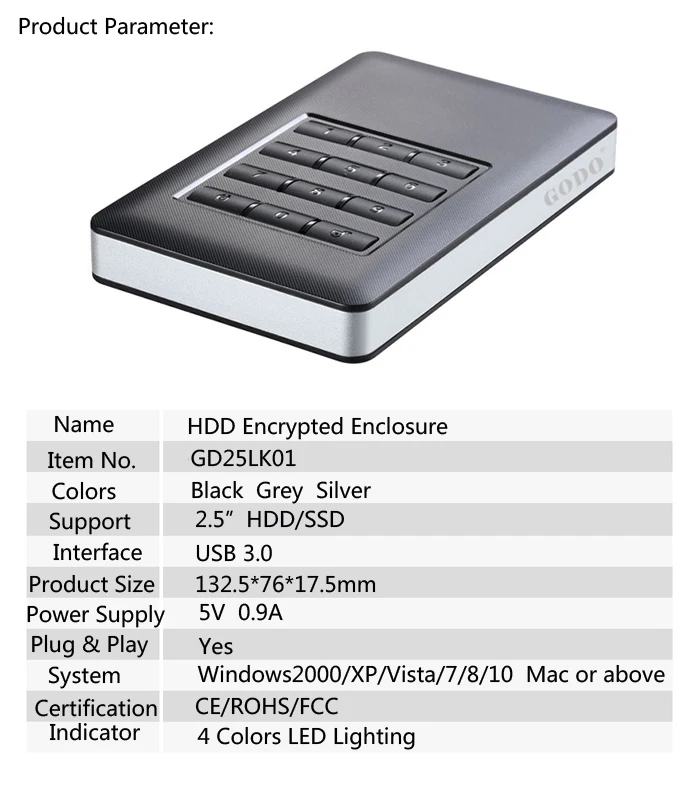 2," SSD SATAIII 60 Гб 128 ГБ 256 512 1 ТБ твердотельный жесткий диск с зашифрованным Внешний чехол/корпус для личных данных