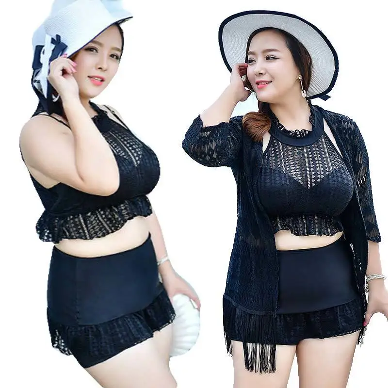5xl 6xl Plus Size Swimwear Fat Women Bath Suit 3 Piece Black Bikini Bust Big Swimsuit Shorts Plus Size Swimming Suit For Women plus-size-black-swimsuit : image 5xl 6xl Plus Size Swimwear Fat Women Bath Suit 3 Piece Black Bikini Bust Big Swimsuit Shorts Plus Size Swimming Suit For Women plus-size-black-swimsuit