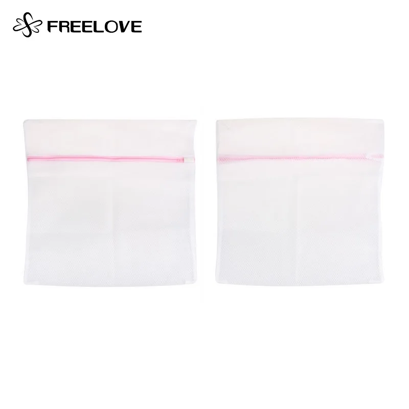 شبكة النايلون الصلبة الأبيض البرقوق أكياس الغسيل 50x50 سنتيمتر الوردي سستة نوعية القماش تنظيف أكياس التخزين