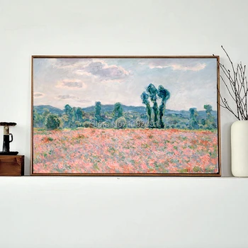 

framesless canvas painting landscape paintings masterpiece reproduction Poppy Field c.1886 by Claude Monet