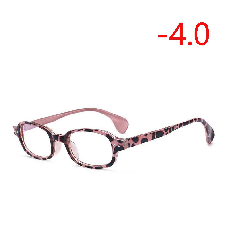 Myopia 400 Ретро поликарбонатные квадратные очки для близорукости унисекс с заклепками близорукие диоптрийные очки-1,0-1,5-2,0-2,5-3,0-3,5-4,0 - Цвет оправы: Myopia 400