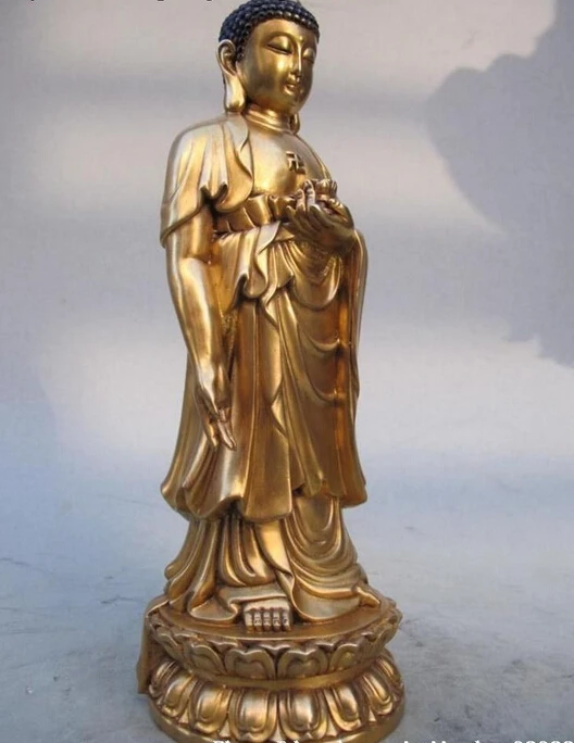 Оптовая продажа фабрики Тибет Буддийского Фейн 100% pure Bronze 24 К Золото Татхагата