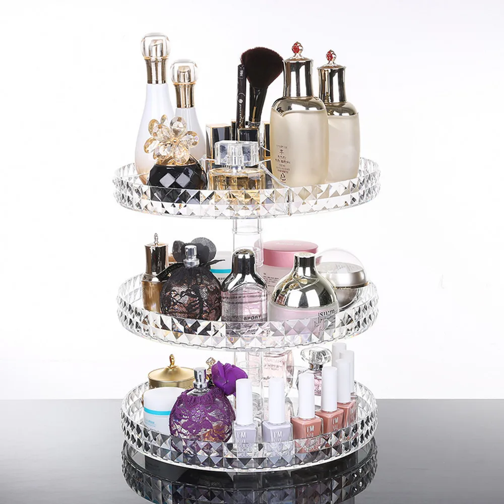 

Nail Storage Box Nail Polish Adjustable Rotating Storage Box Transparent Acrylic Storage Home Table