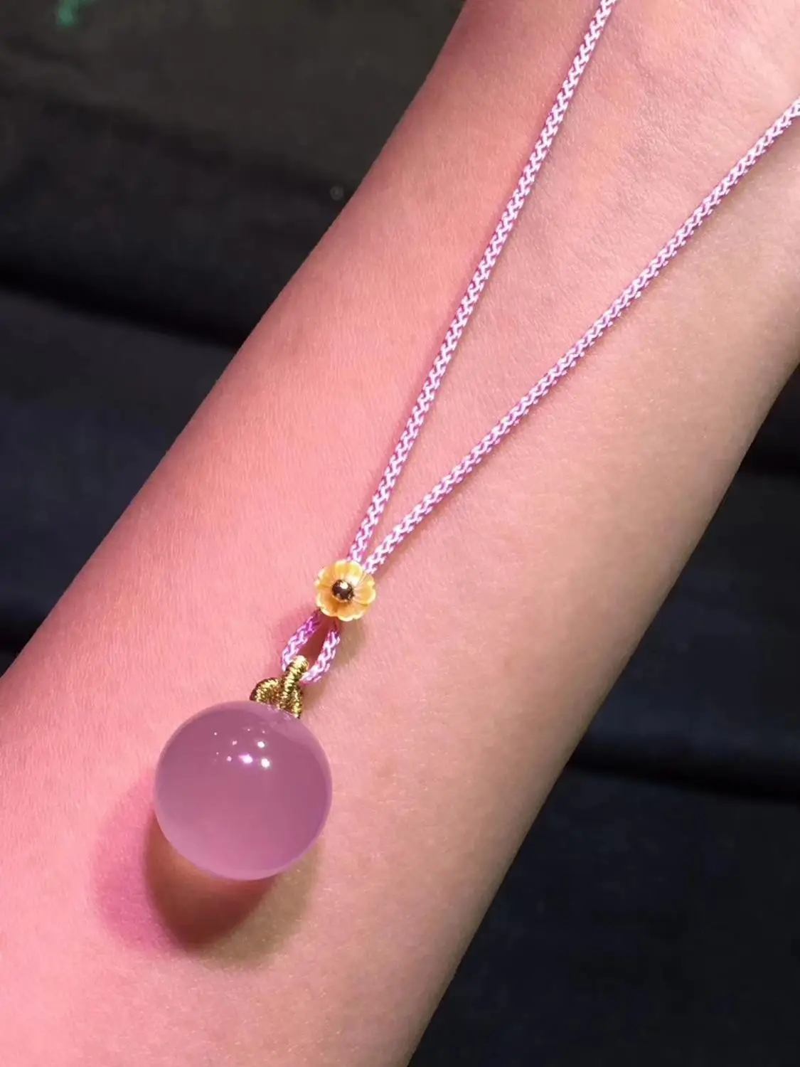 

Natural Rose Quartz Women Men Star Light Necklace Pendant Star Light Ball Sphere Mozambique Love Crystal Necklace 16mm AAAAA