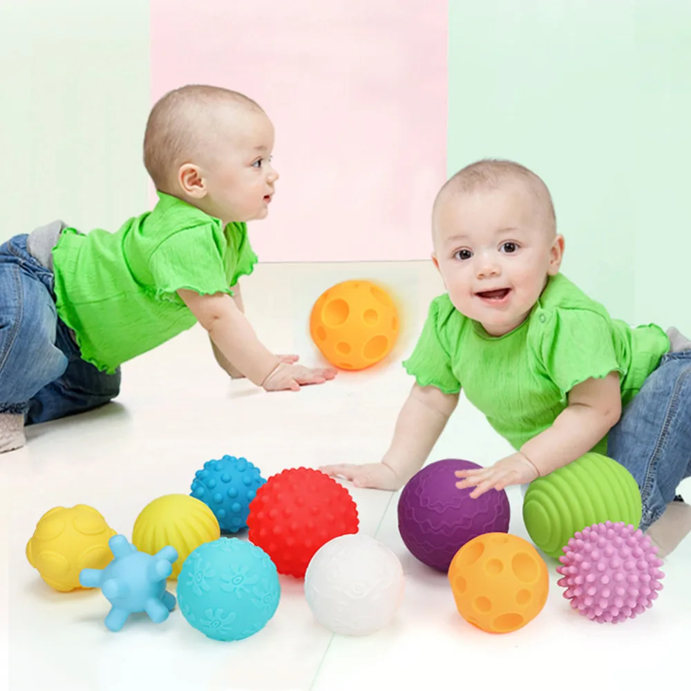 awesome  Baby Toys Hand Grasping Ball Soft Ball Textured Multi Ball Set Develop Baby's Tactile Senses Toy fo