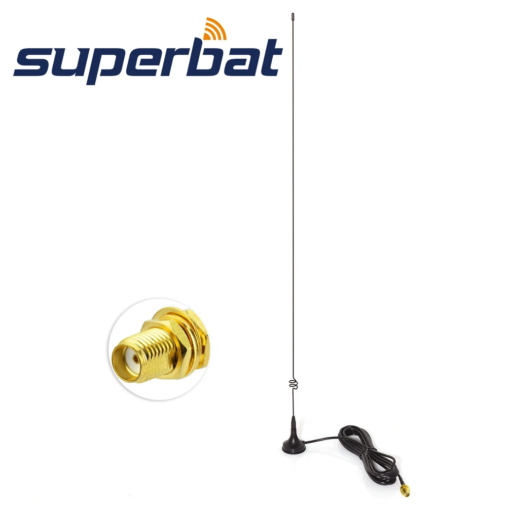 

Superbat VHF/UHF Two Cable Radio SMA Male Magnetic TV Antenna UT-108UV for Nagoya CB Radio Walkie Talkie UV-5R UV-B5 UV-B6 GT-3