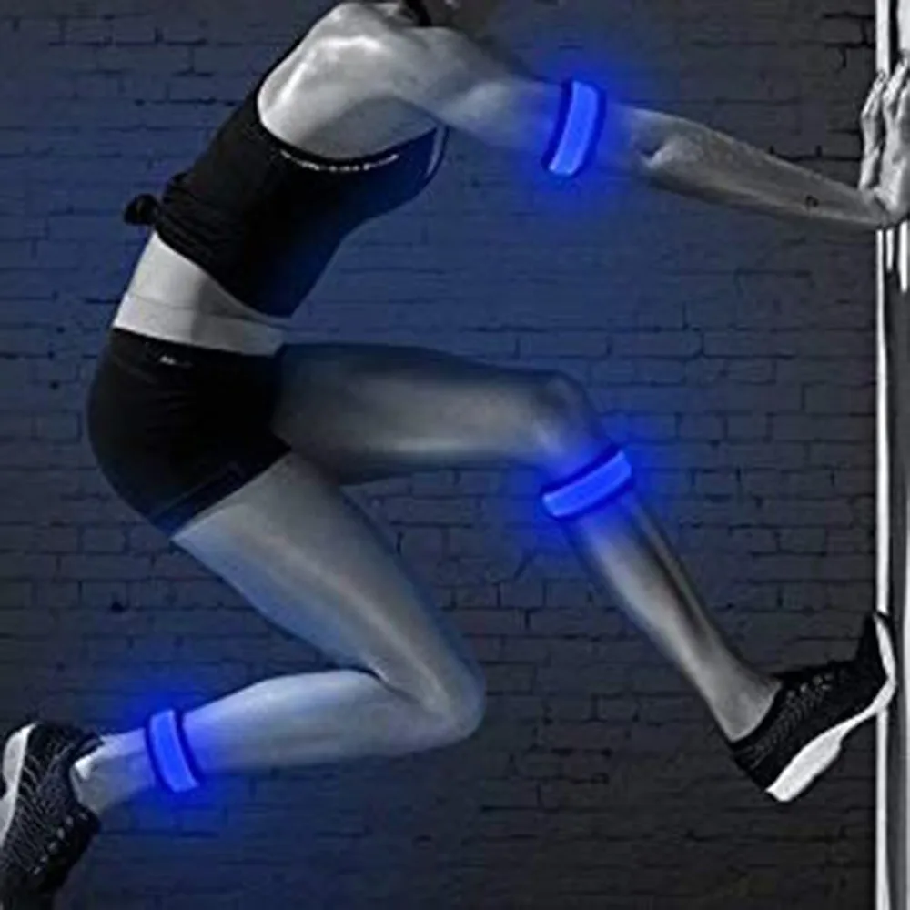 Flash Deal New Sport LED Flashing Light Up Glow Bracelet Wristband Vocal Concert Party Props Gift Gym Outdoor Running Cycling Light Lamp#15 1
