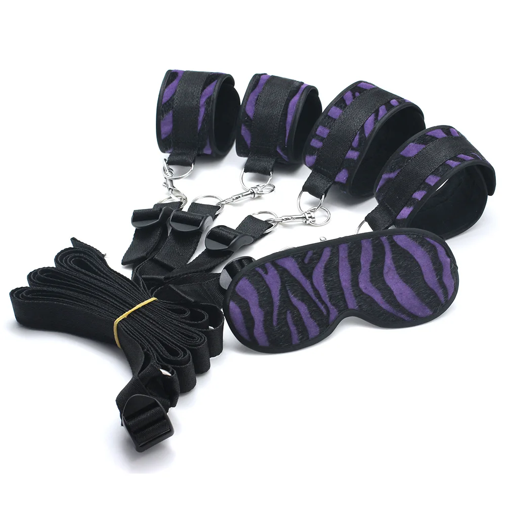 Online SMSPADE Bondage Set bracade púrpura rojo, BDSM restricción juguetes sexuales para pareja esposas Sexy para adultos juego esclavo sexo producto