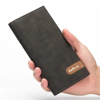 

Baellerry famous brand new arrivals men's slim wallet, high quality PU leather card holder wallets, hot sale long purse for men