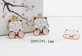 

Hot Sale New 50 pcs cartoon Japanese anime cat alloy Charms DIY Pendant Jewelry Making Decoration P-109