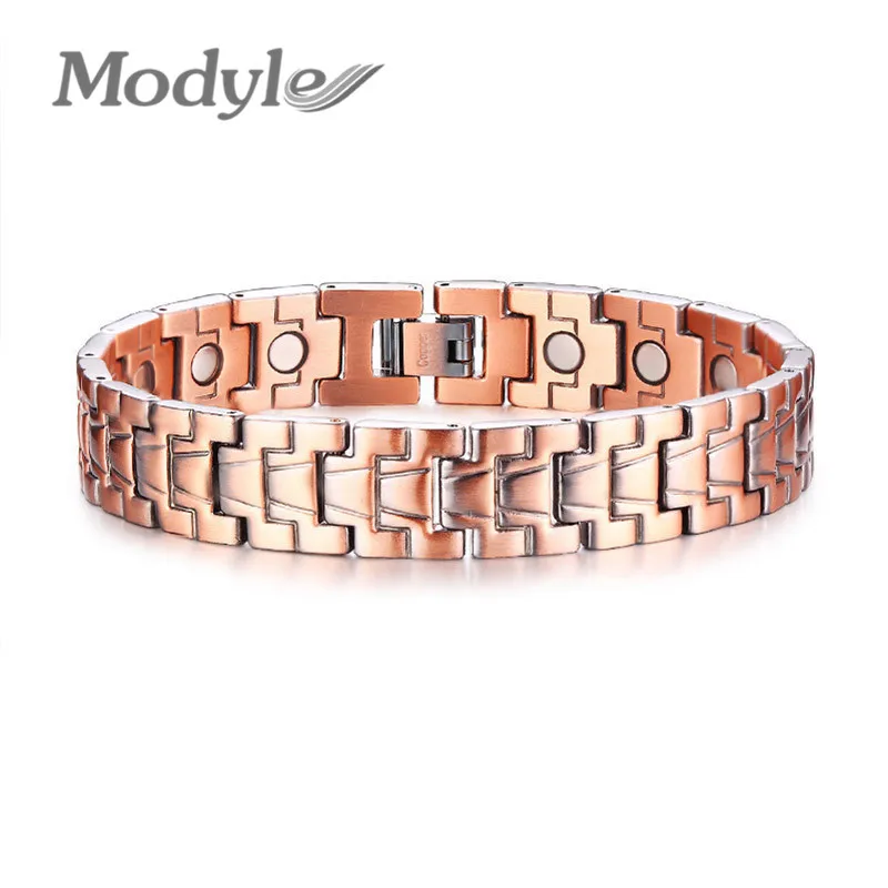 Mostyle здоровые магнитные силовые браслеты из чистой красной меди для облегчения боли при артрите браслет Pulsera Masculina