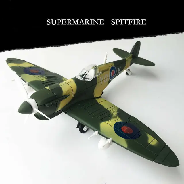1/48 World War Britain Spitfire Fighter Assembly Model Toy Puzzles Plane Beautiful Painted Random Color 5