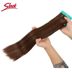 Sleek цвет ful трессы бразильский Remy человеческие волосы Связки шелковистые прямые волосы Weave P FR4-30 цвет человеческих волос химическое