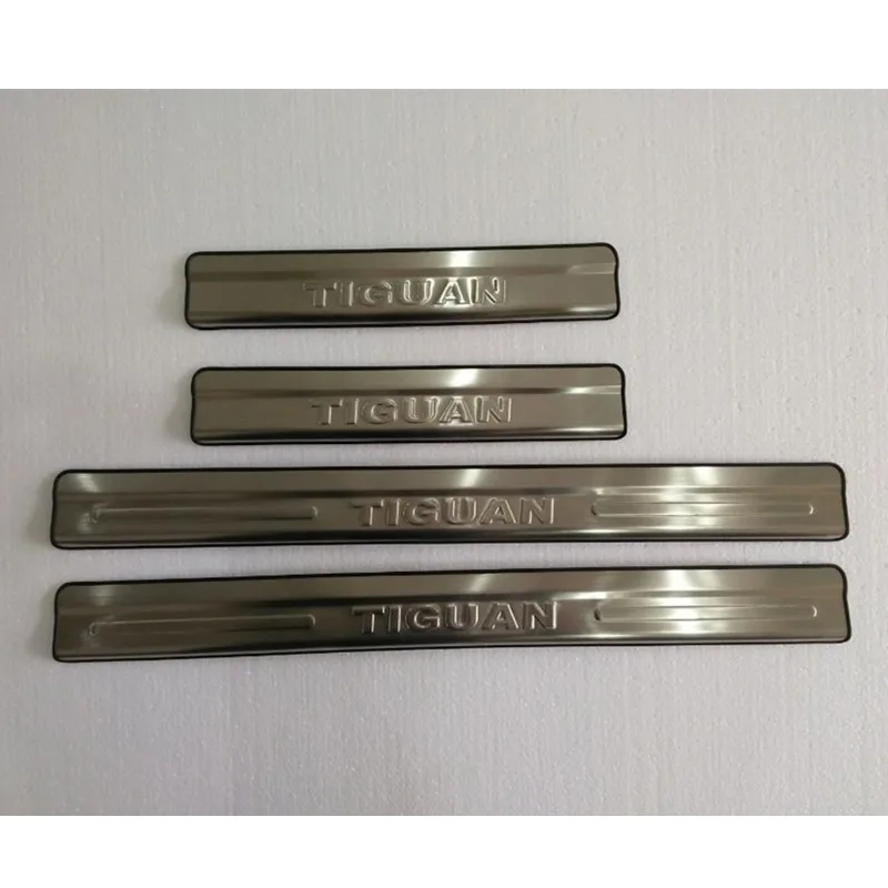 

stainless door sill scuff plate guards protector door sills trim pedal for vw Volkswagen Tiguan 2012-2017 4pcs/set
