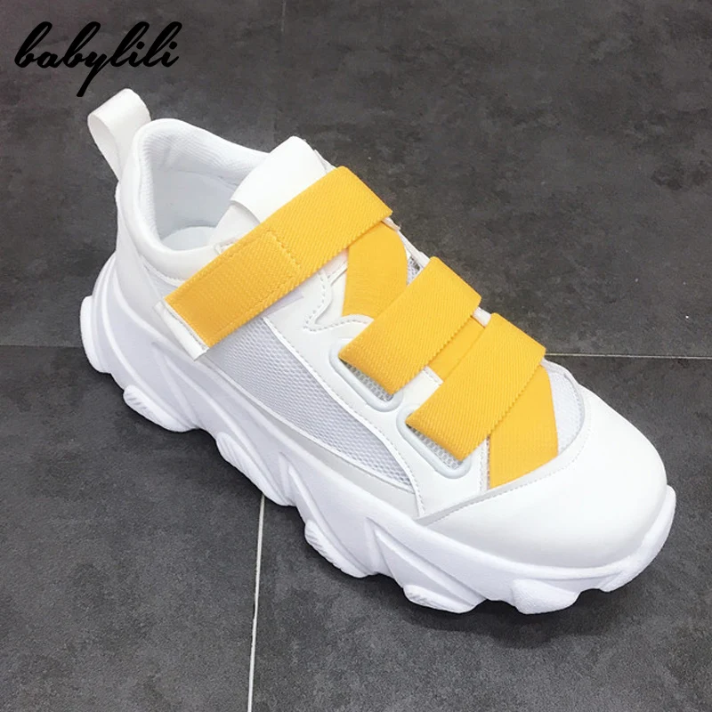Billig 2019 plattform Turnschuhe Frauen Atmungsaktives Mesh Mode Chunky Turnschuhe für Frauen Korb Femme Frauen Luxus Designer Turnschuhe