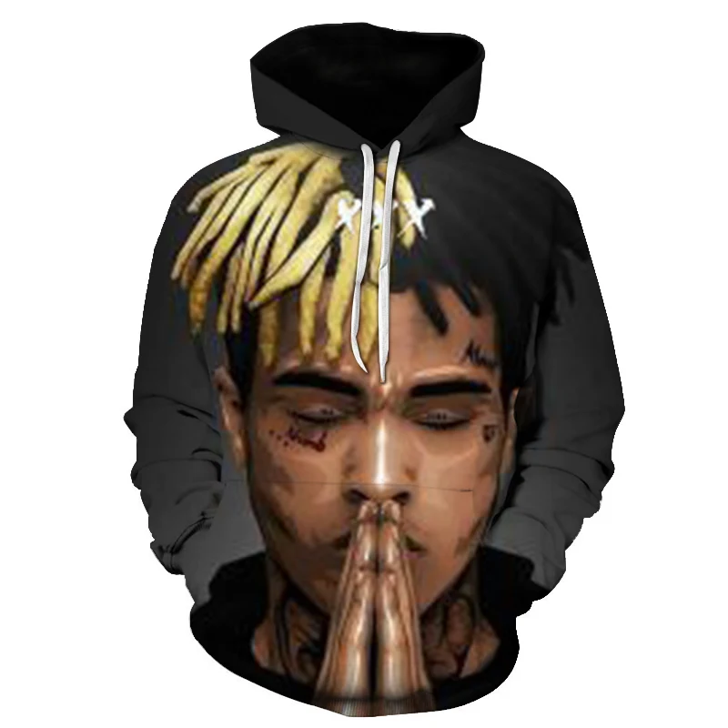 Новинка, толстовки Rappa xxxtentacion для мужчин/женщин, 3D принт, хип-хоп толстовки, Осенний пуловер, худи для мальчиков, спортивная одежда