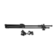 Universal Microphone Tripod Floor Stand Adjustable Microphone Clip Holder Detachable Double-headed Stage Microphone Stand