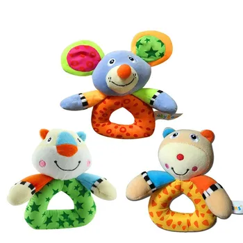 

Baby Handbell Kids Infant Plush Handbells Toys Little Bear Mouse Tiger Shape Soft Plush Developmental Toys Stuffed Animals