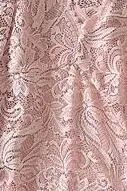 Женская Клубная одежда с v-образным вырезом, комбинезон бодикон, боди с длинным кружевным рукавом, Прозрачное Кружевное боди, весенне-летние комбинезоны, комбинезоны - Цвет: Розовый