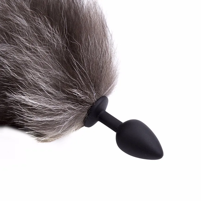 Zerosky Silicone Butt Plug Black Fox Tail Anal Plug Sex Toys For Women Adult Games Sex Products 2