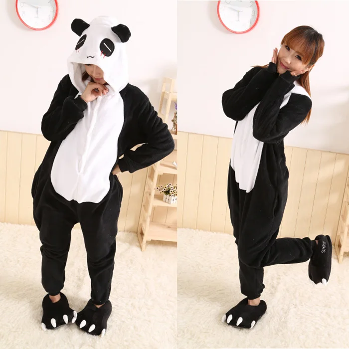 

New Adult Animal Panda Sleepsuit Cosplay Onesie Sleepwear Pajama For Women Unisex Pajamas Cartoon Anime Panda Homewear Pyjamas