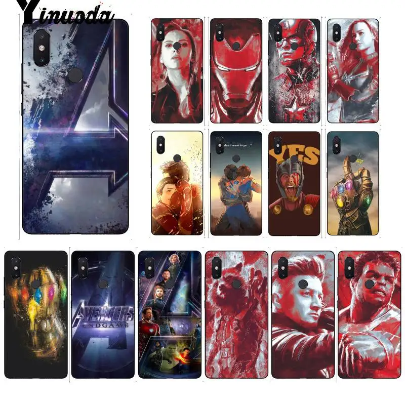 Цветной Мягкий силиконовый чехол для телефона Yinuoda Marvel avengers endgame Xiaomi Mi 6 Mix2 Mix2S Note3 8