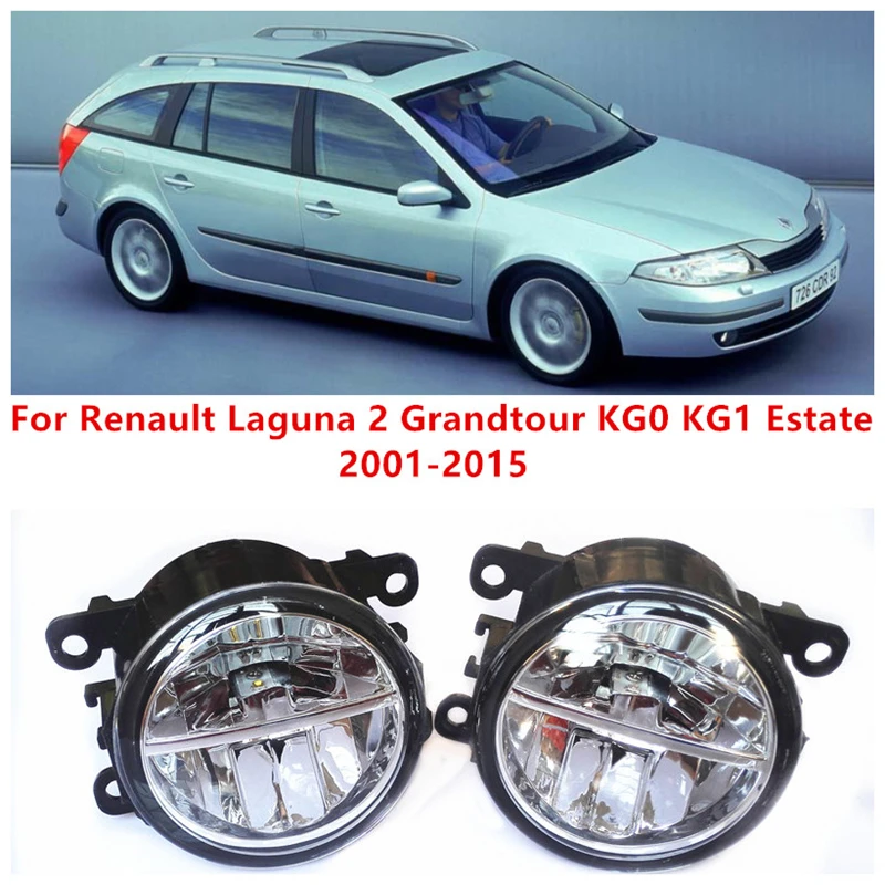 

For Renault Laguna 2 Grandtour KG0 KG1 Estate 2001-2015 10W Fog Light LED DRL Daytime Running Lights Car Styling lamps