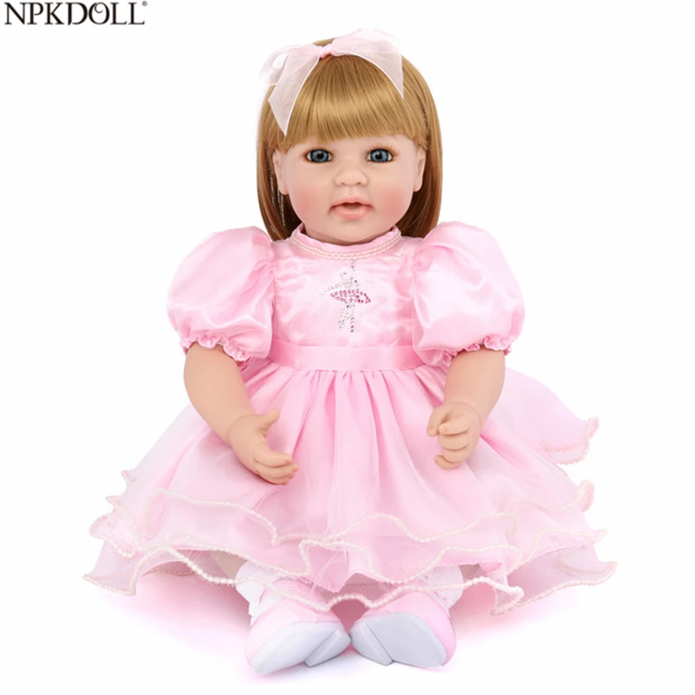 

NPKDOLL 55cm Girl Doll Reborn Soft Silicone Reborn Babies With Pacifier Luxury Accessories Bathabled Playmate Gift for Girls