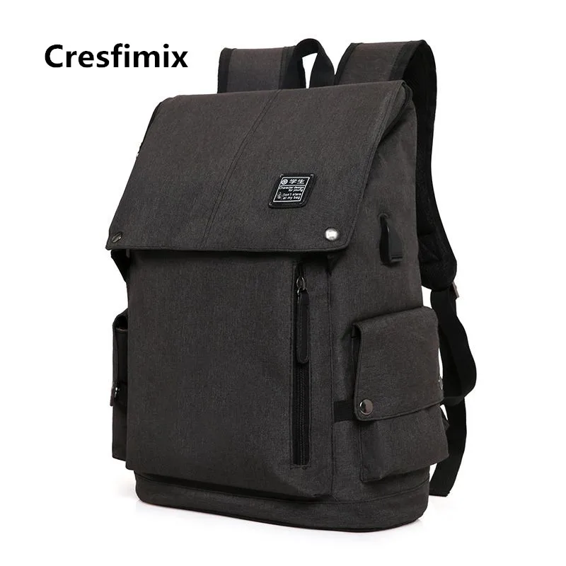 Cresfimix мужские модные высококачественные серые студенческие рюкзаки мужские повседневные уличные удобные школьные сумки Mochilas Escolares C8219