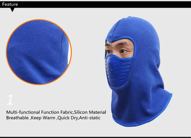 2017 Dust-proof Cycling Face Mask Windproof Winter Warmer Fleece Bike Full Face Scarf Mask Neck Bicycle Snowboard Ski Men M116 (3)