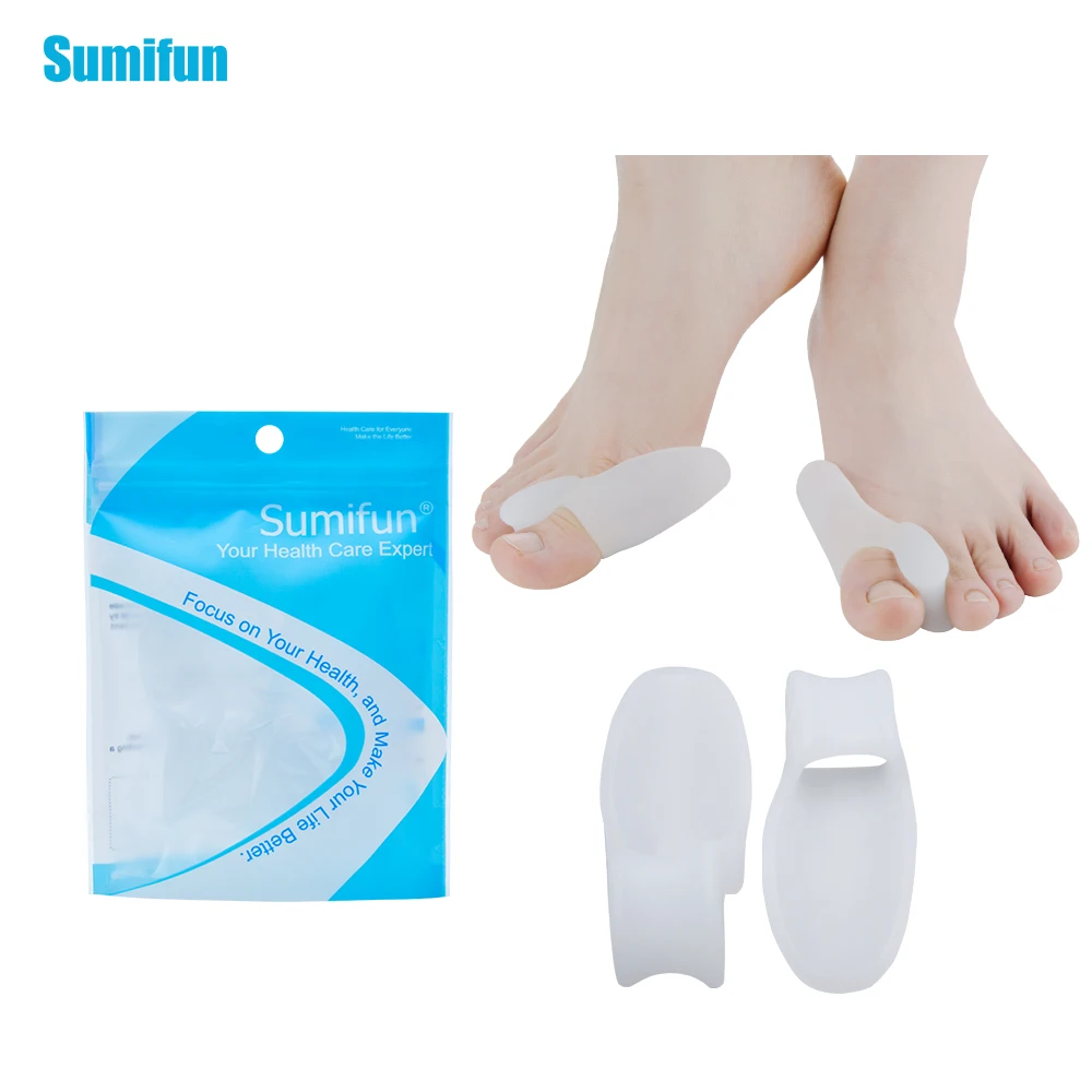 Sumifun 10Pcs Feet Care Silicone Gel Toe Separator Bunion Guard Foot Care Toes Bunion Guard Foot Hallux Valgus Protector C585