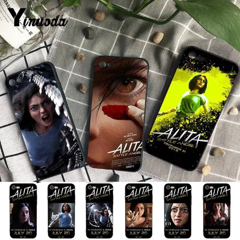 

Yinuoda For iphone 7 XSMAX Case Alita Battle Angel Dominant Protector phone Case for iPhone X 8 7 6 6S Plus X 5S SE XR XS XSMAX