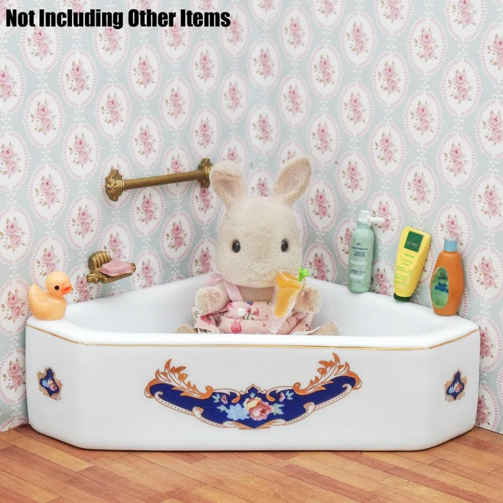 miniature dollhouse bathroom