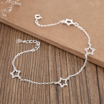 

Sweet Simple 925 Sterling Silver Star Temperament Cute Gift Female Literary Wild Trendy Resizable Bracelets SBR054