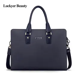 Luckyer Beauty брендовая Дизайнерская обувь Коричневый мужской ноутбук forudesigns для мужчин t портфели кожа Атташе Портфель Бизнес планшеты сумк