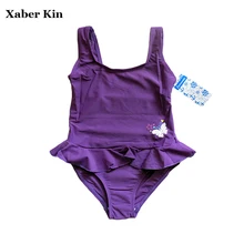 Новинка купальный костюм для девочек, купальный костюм Лето Одна деталь Купальник для девочек Фиолетовый Детский костюм для плавания, для девочек пляжная одежда Симпатичные купальники G1-SW623