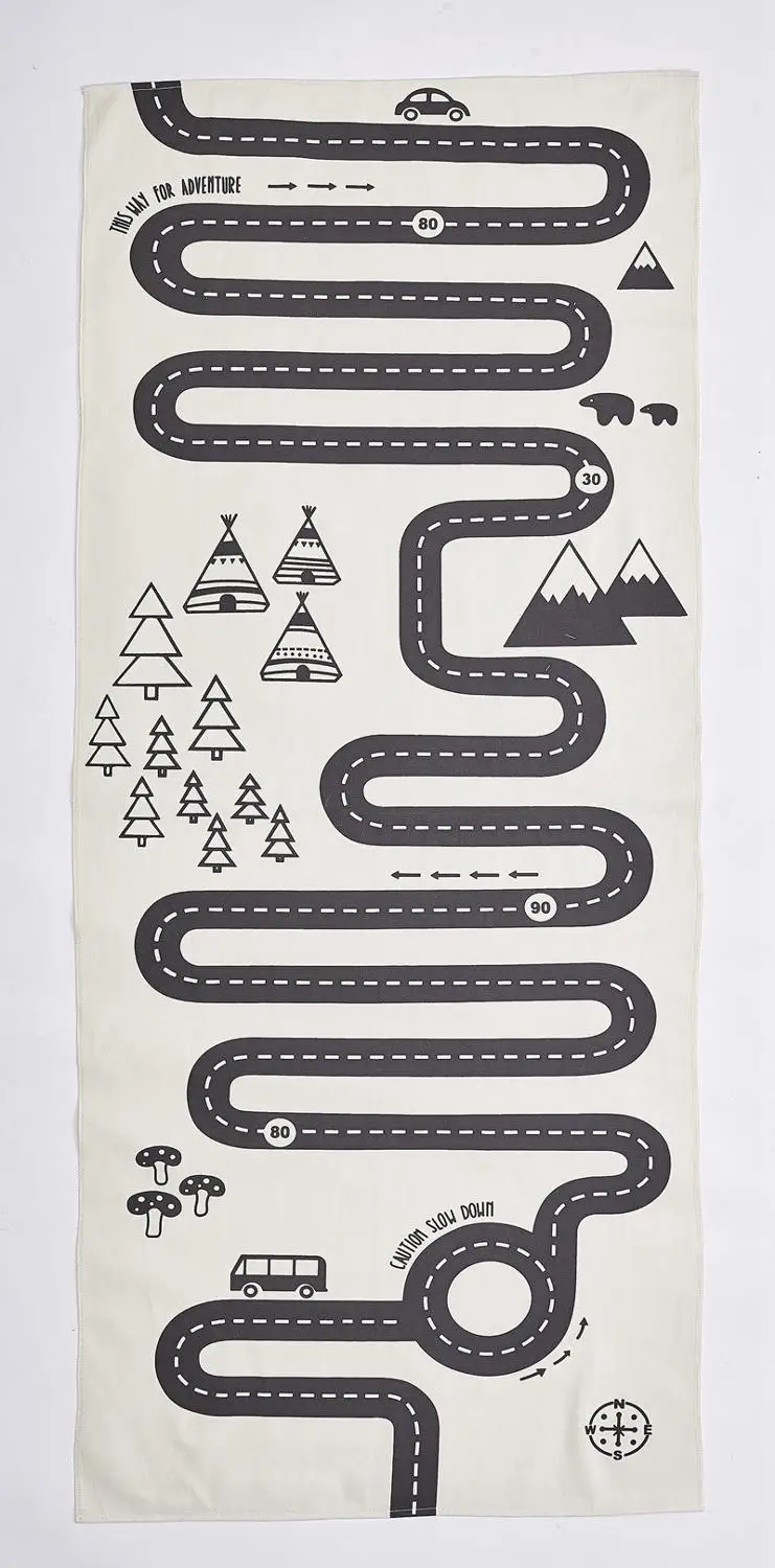 Long Road 72x172 см, украшение для детской комнаты, длинный автомобильный Дорожный Коврик с рисунком в виде шашек, коврик для игры в спортзал, детский игровой коврик для ползания - Цвет: Long Road