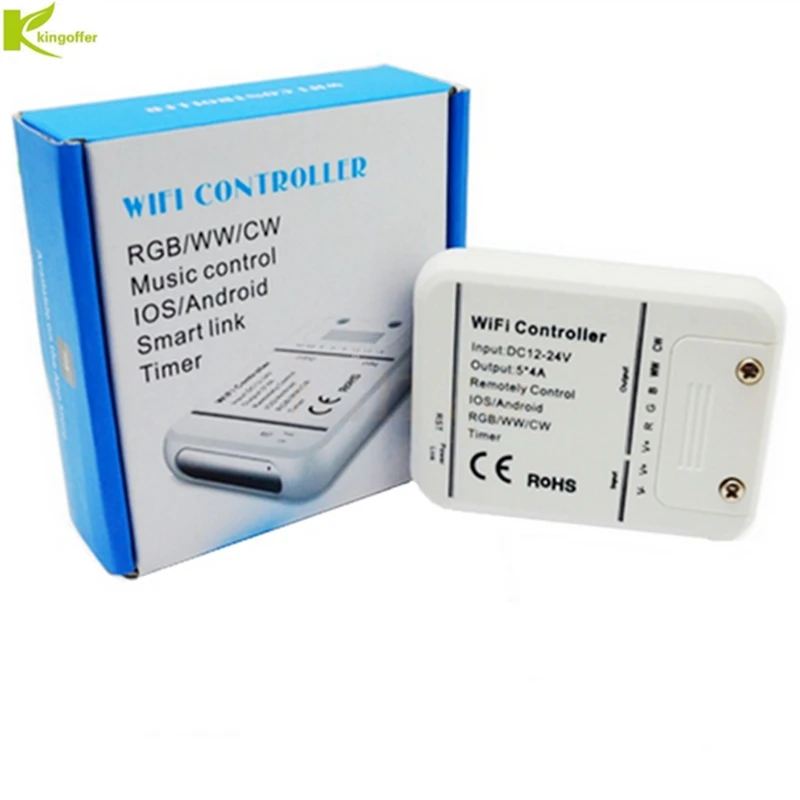 Светодиодный RGB/RGBW Wi Fi контроллер IOS/Android RGBW/WW/CW телефон приложение беспроводное