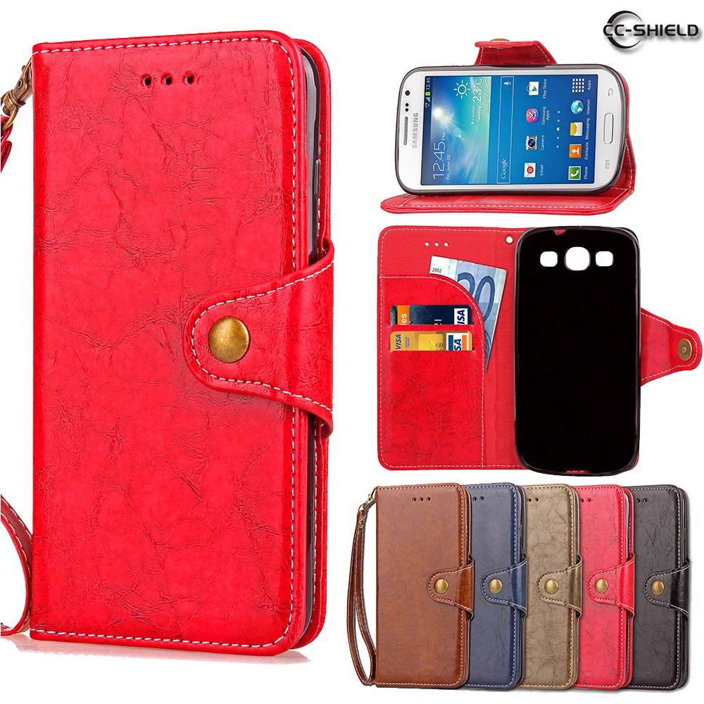 Флип кейс для Samsung Galaxy S3 Neo Dous GT I9300 чехол телефона деловой кожаный 3 I9301i|case for samsung